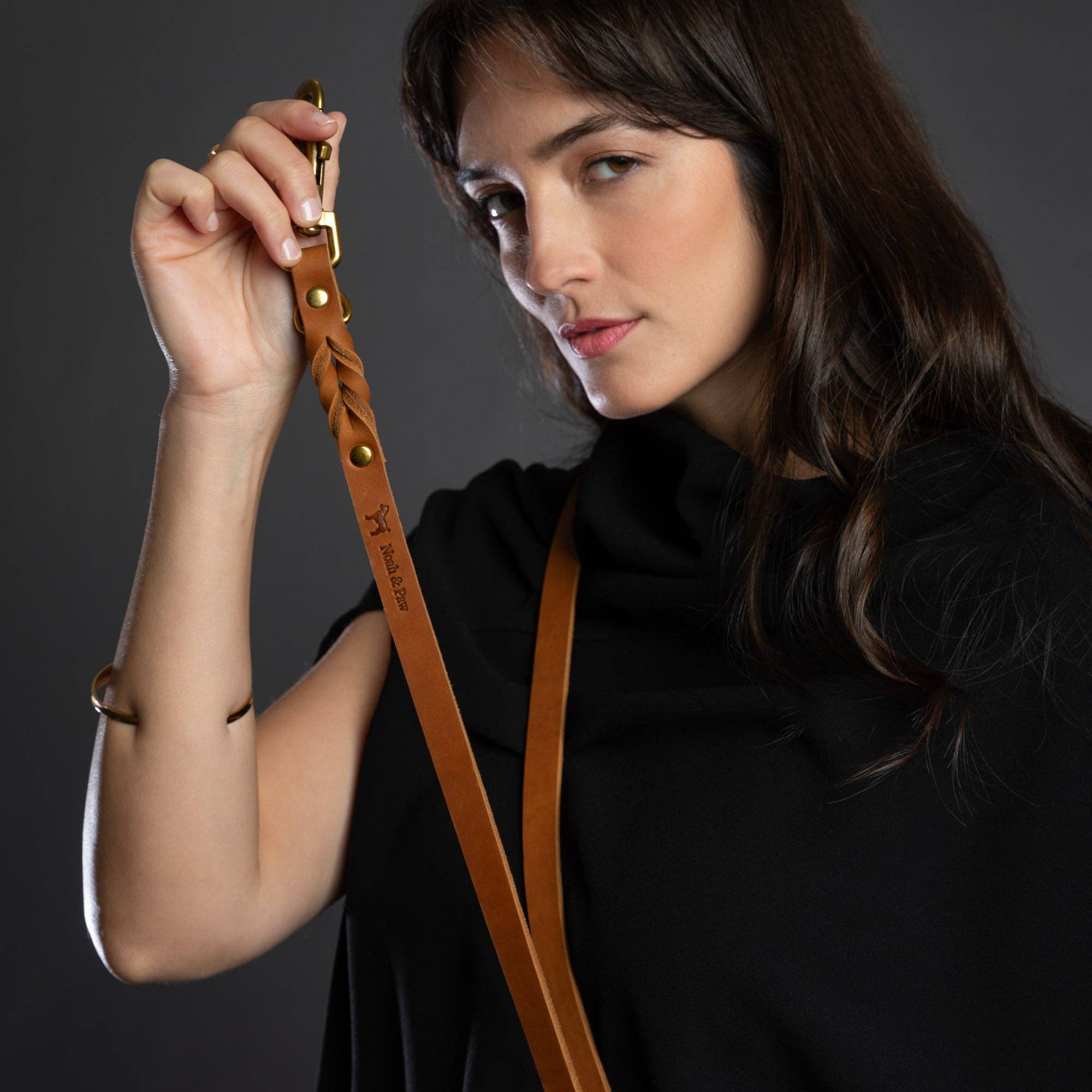 Premium Oil-Waxed Braided Leather Dog Leash - 3 Color Options