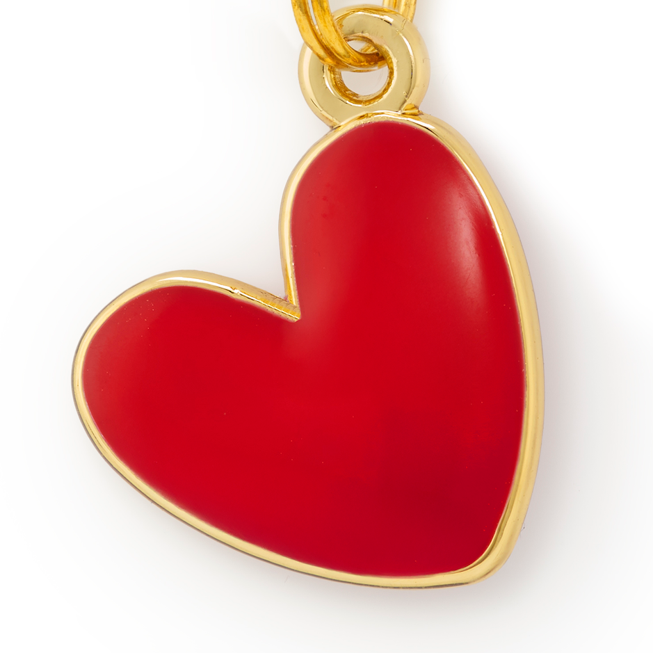 Red Heart Collar Charm