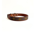 Posh Pet Collar | Upcycled LV & Leather