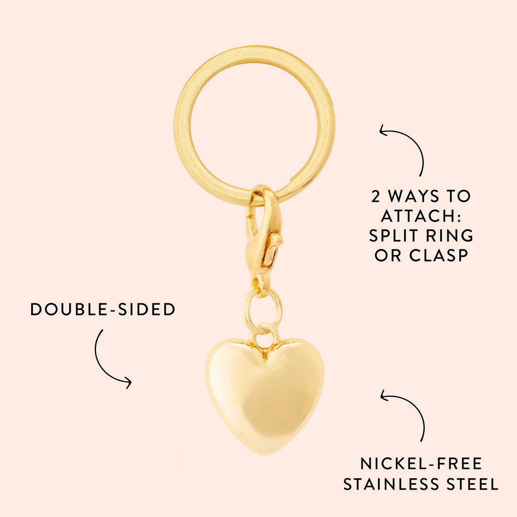 Heart of Gold Collar Charm