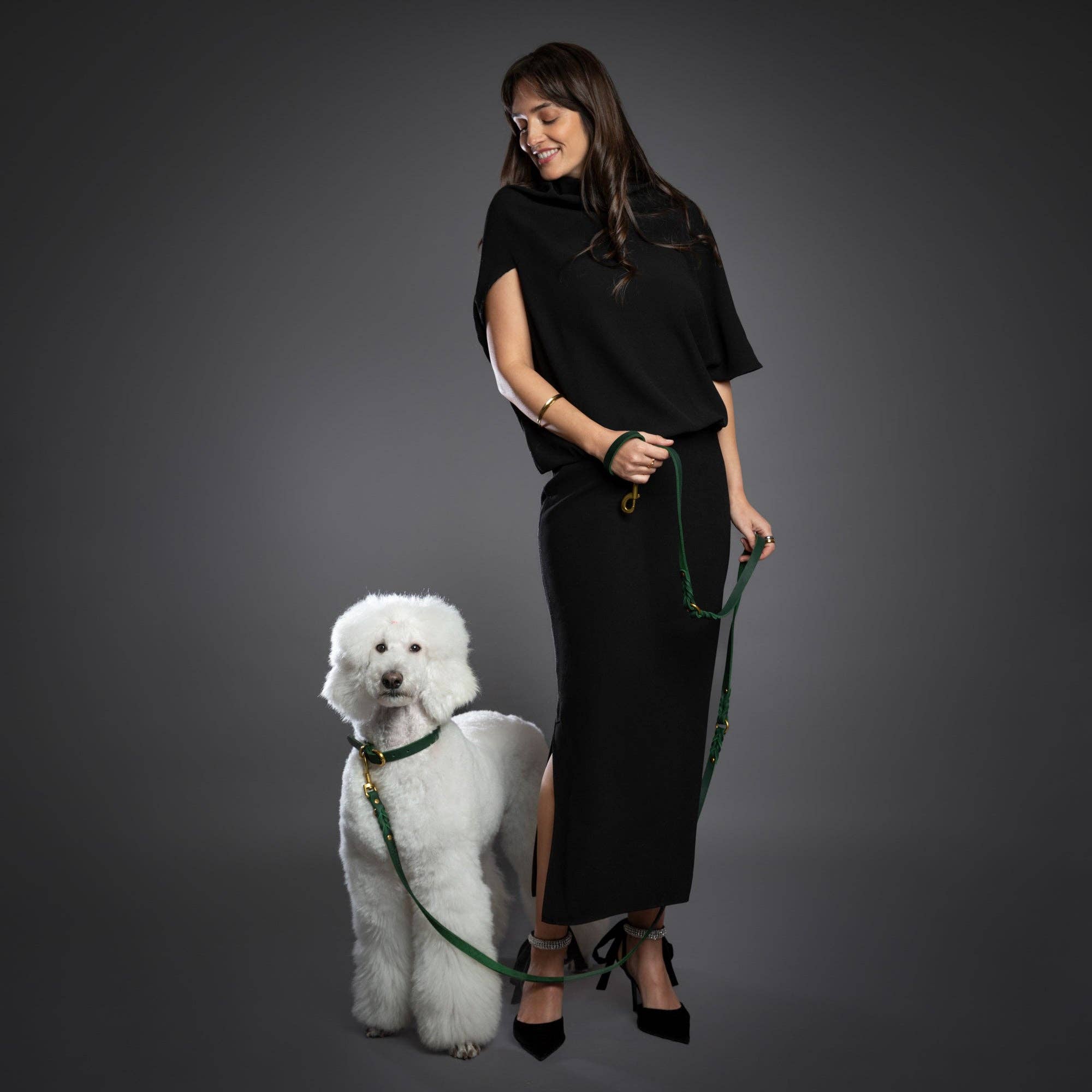 Premium Oil-Waxed Braided Leather Dog Leash - 3 Color Options